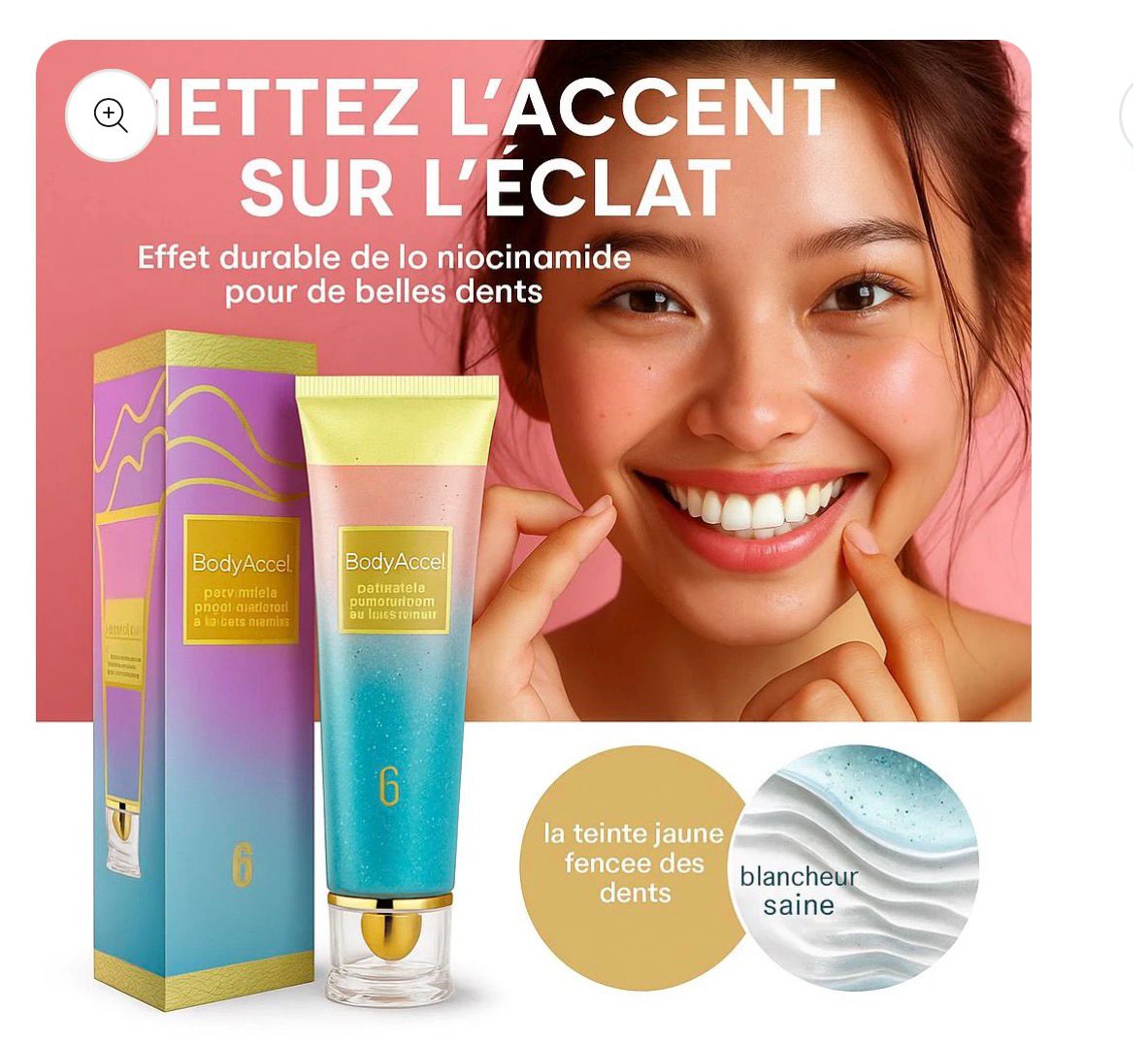 DENTIFRICE BLANCHISSANT À LA NIACINAMIDE — BODYARCEL (CFQ)