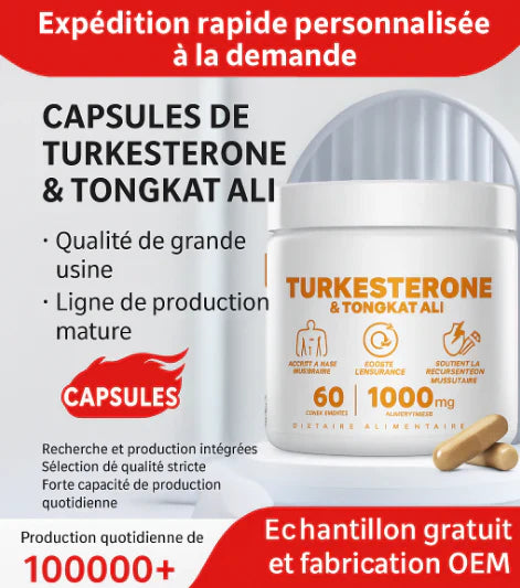 Capsules de testostérone turkestérone tongkat ali - Puissance, Énergie & Croissance Musculaire (CFQ)
