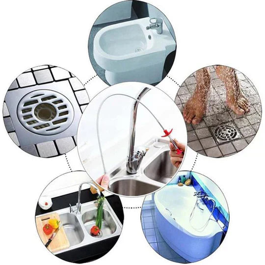 Pince Déboucheur Flexibles Et Solide Pour Nettoyage D'évier De Cuisine, Salle De Bain, Baignoire, Toilettes