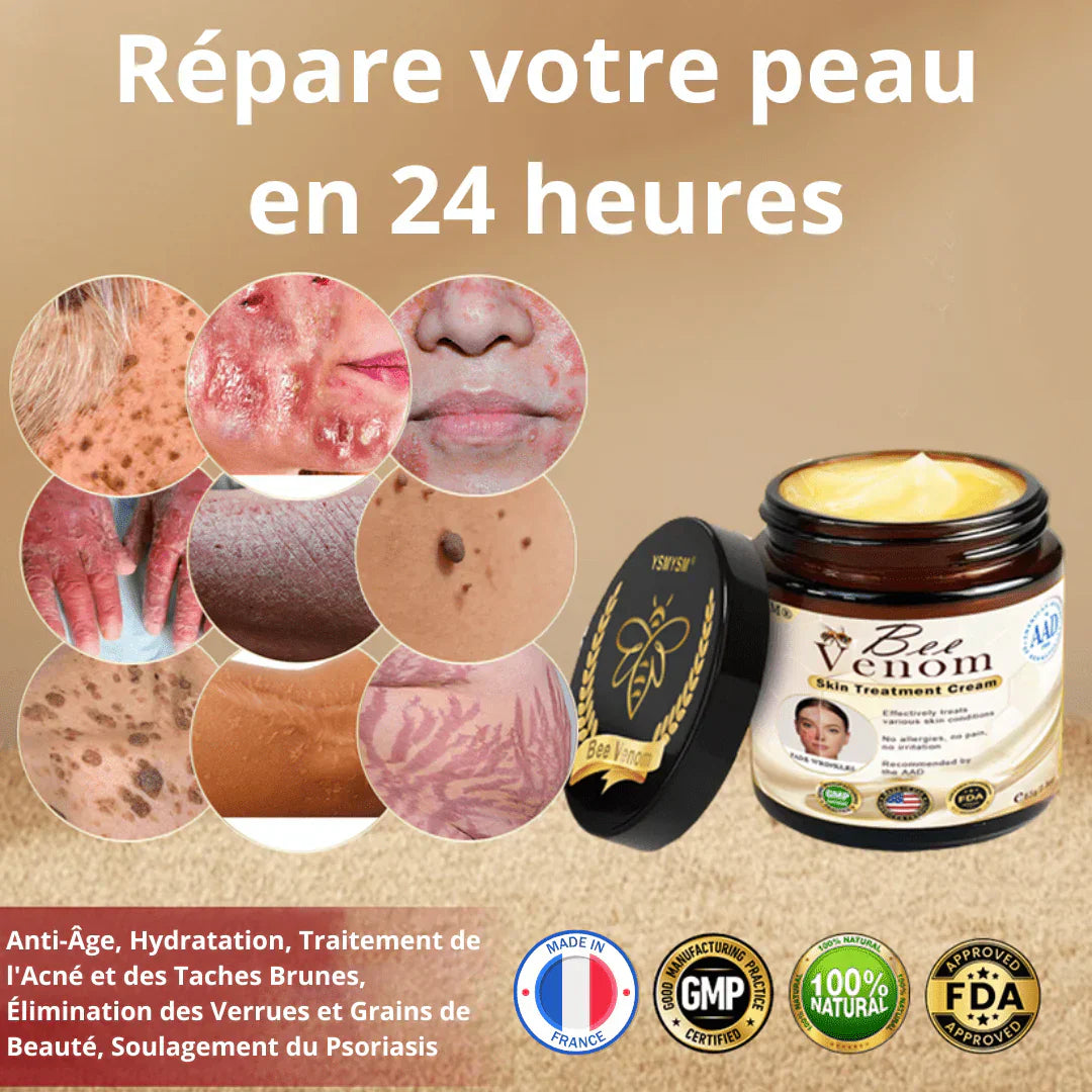 Crème au Venin d'Abeille | Répare votre peau en 72 heures! (CIV)