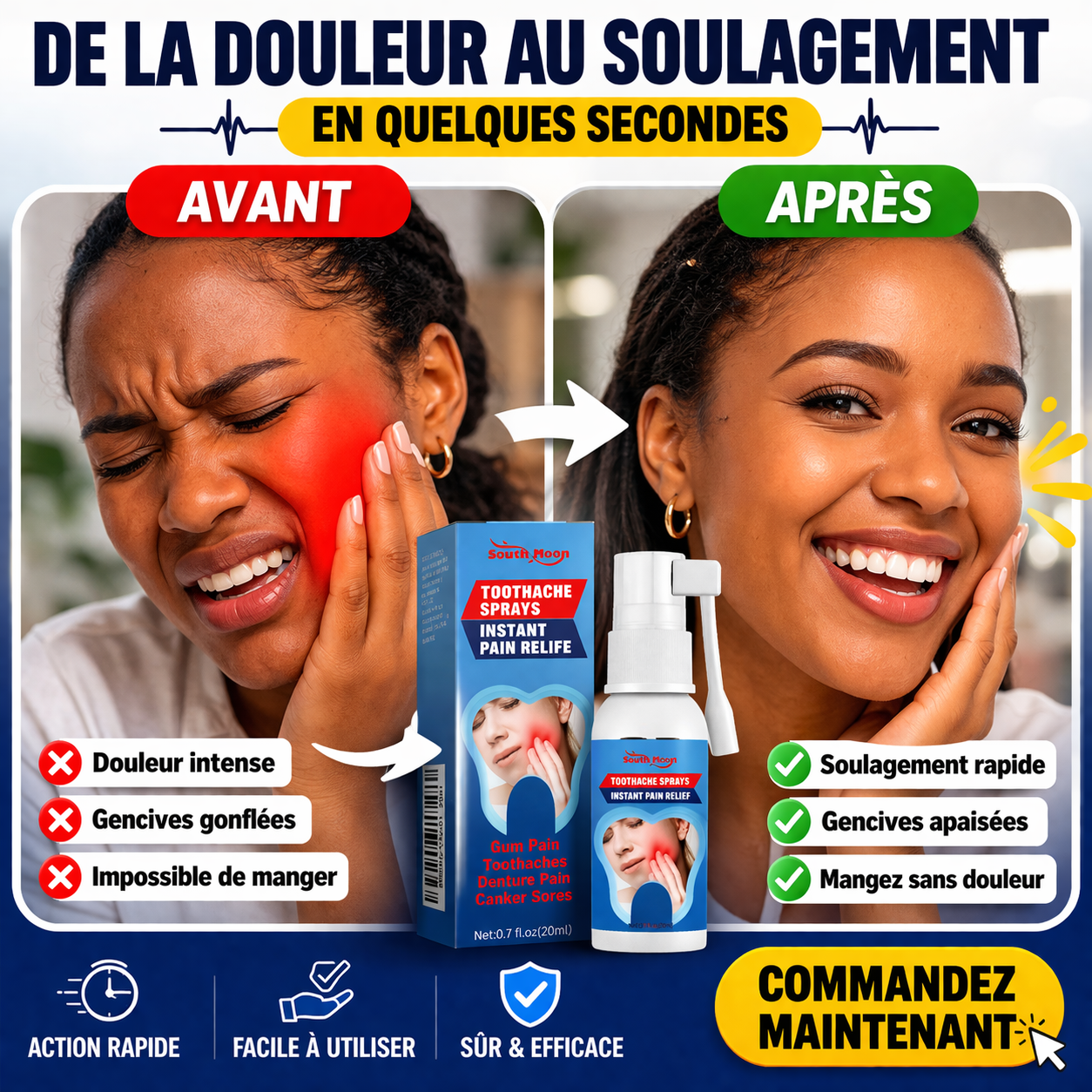 FINI LES DOULEURS DENTAIRES INSUPPORTABLES EN QUELQUES SECONDES (CIV)