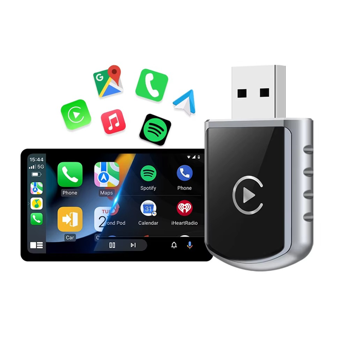 AI Box Mini 2-en-1 – Convertisseur CarPlay sans fil & Android Auto