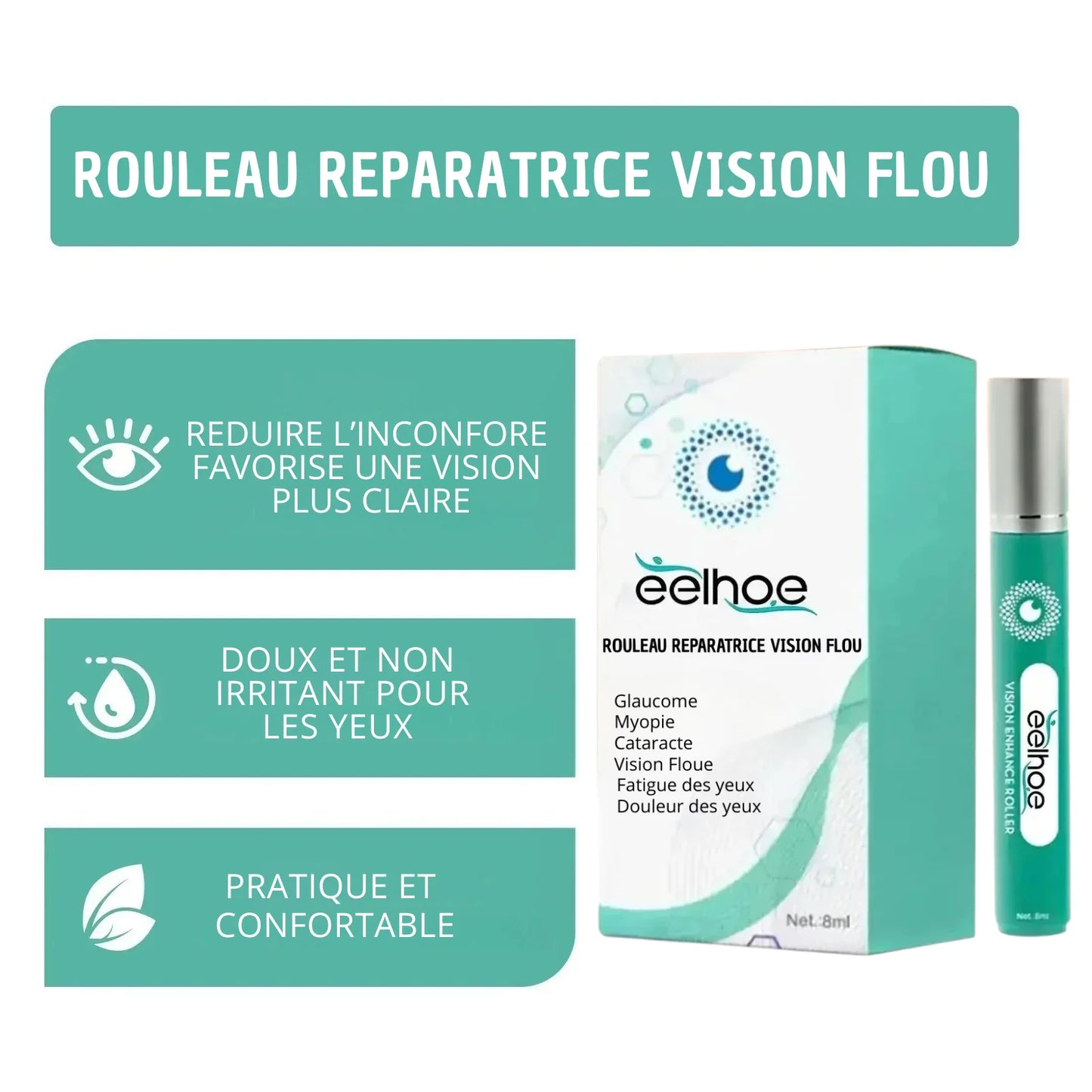 Rouleau d'Amélioration de la Vision – Soin Naturel pour Vos Yeux