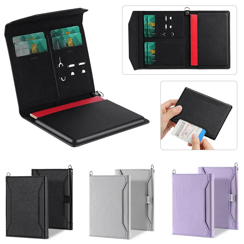 Porte-Passeport de Luxe Multifonction-Matière synthétique