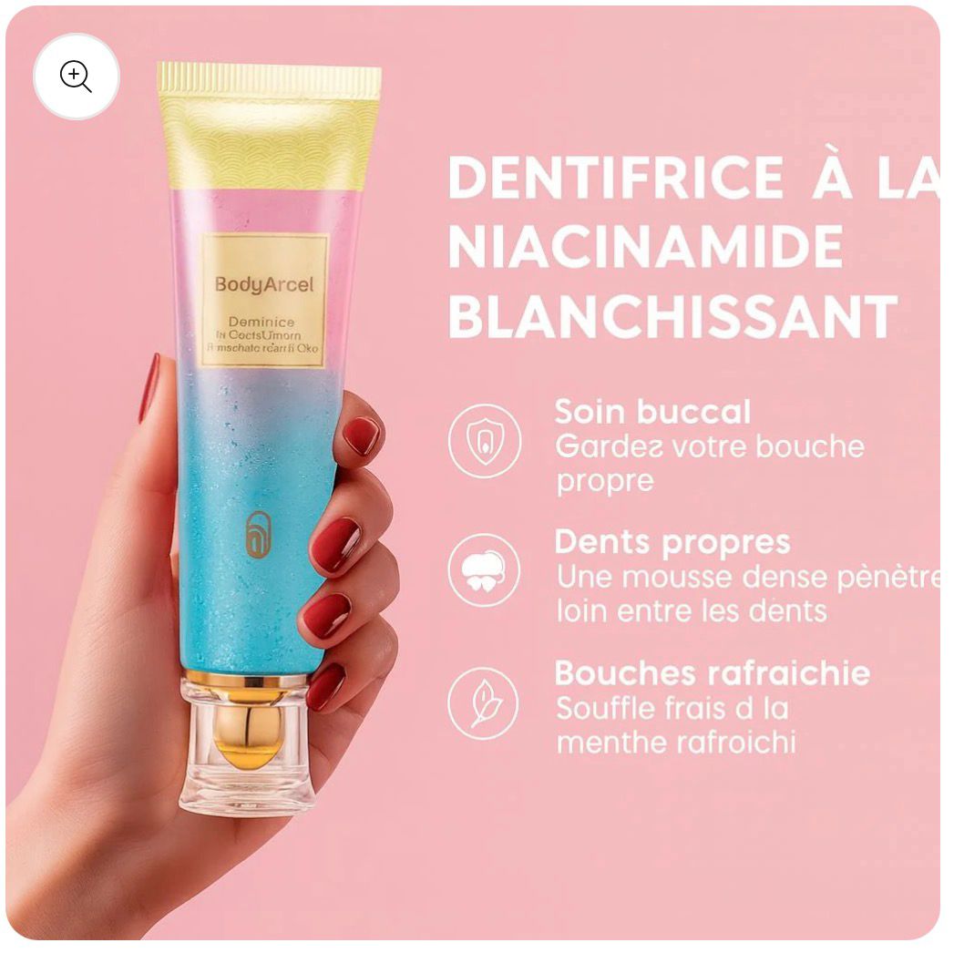 DENTIFRICE BLANCHISSANT À LA NIACINAMIDE — BODYARCEL (CFQ)