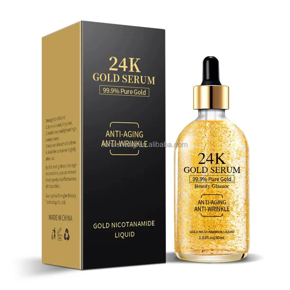 Sérum Or 24K – Efface les rides, raffermit la peau et redonne un visage 10 ans plus jeune