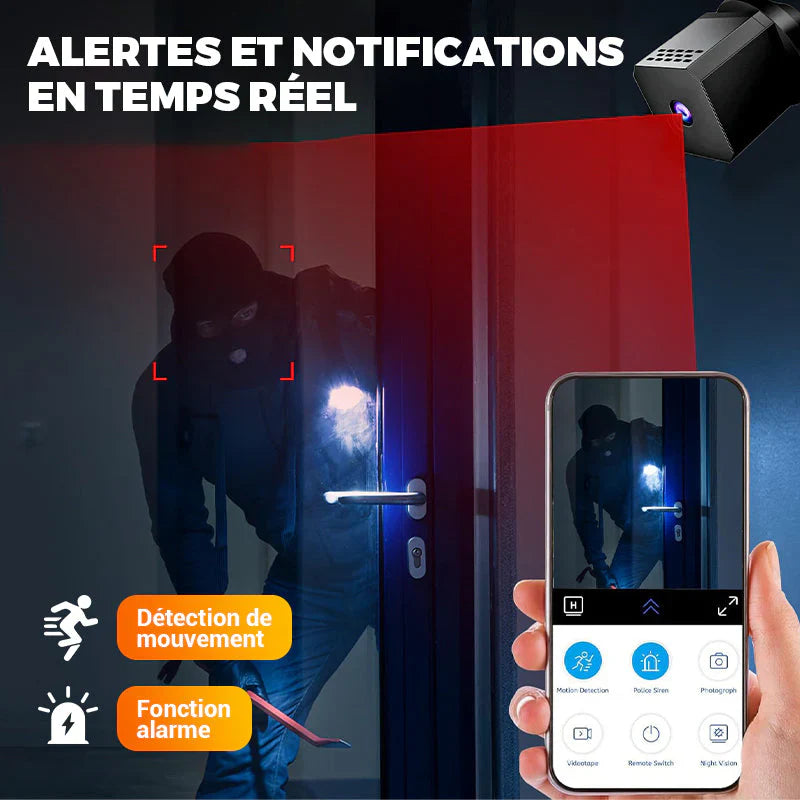 Mini Caméra de Surveillance HD Intelligente avec Vision Nocturne
