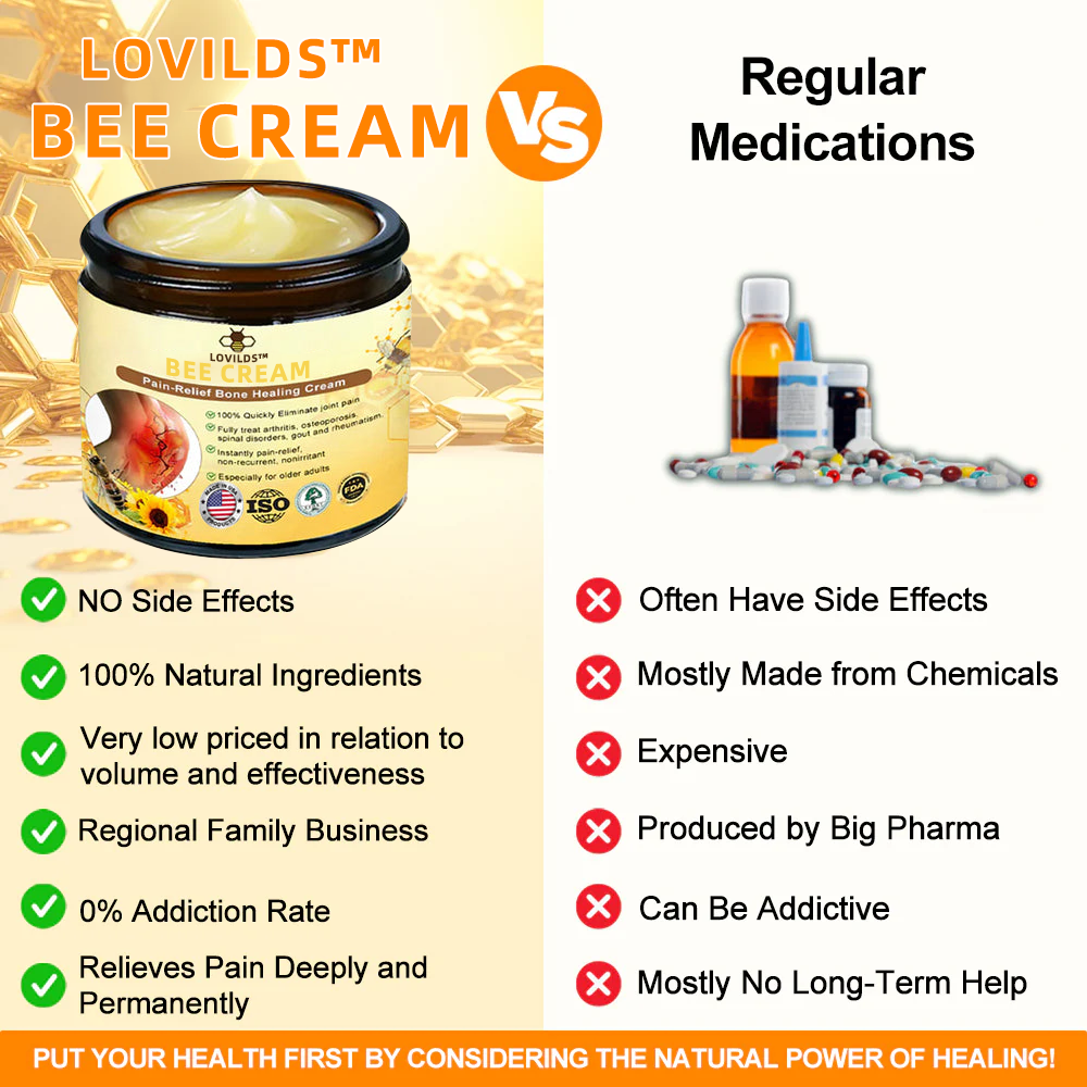 Crème au venin d'abeille - Soulagement rapide de l'arthrite et des douleurs musculaires en 72 heures !